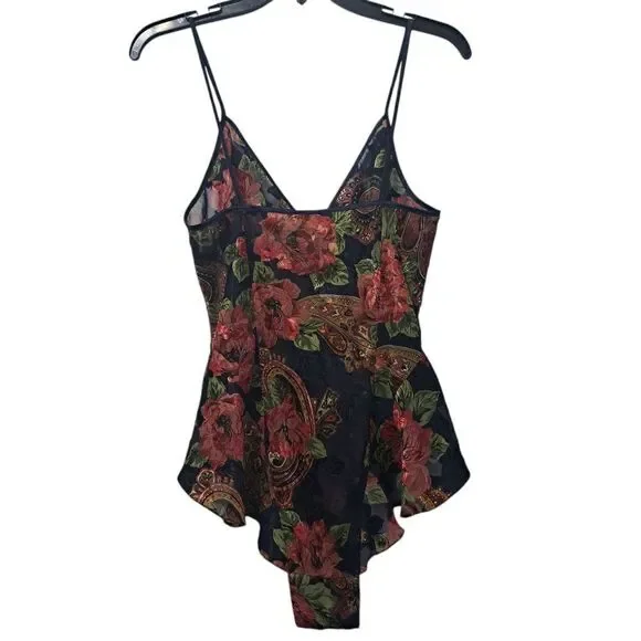 Vintage Victoria's Secret Floral Intimates Y2K Bodysuit Small Multi- Color - Picture 4 of 14